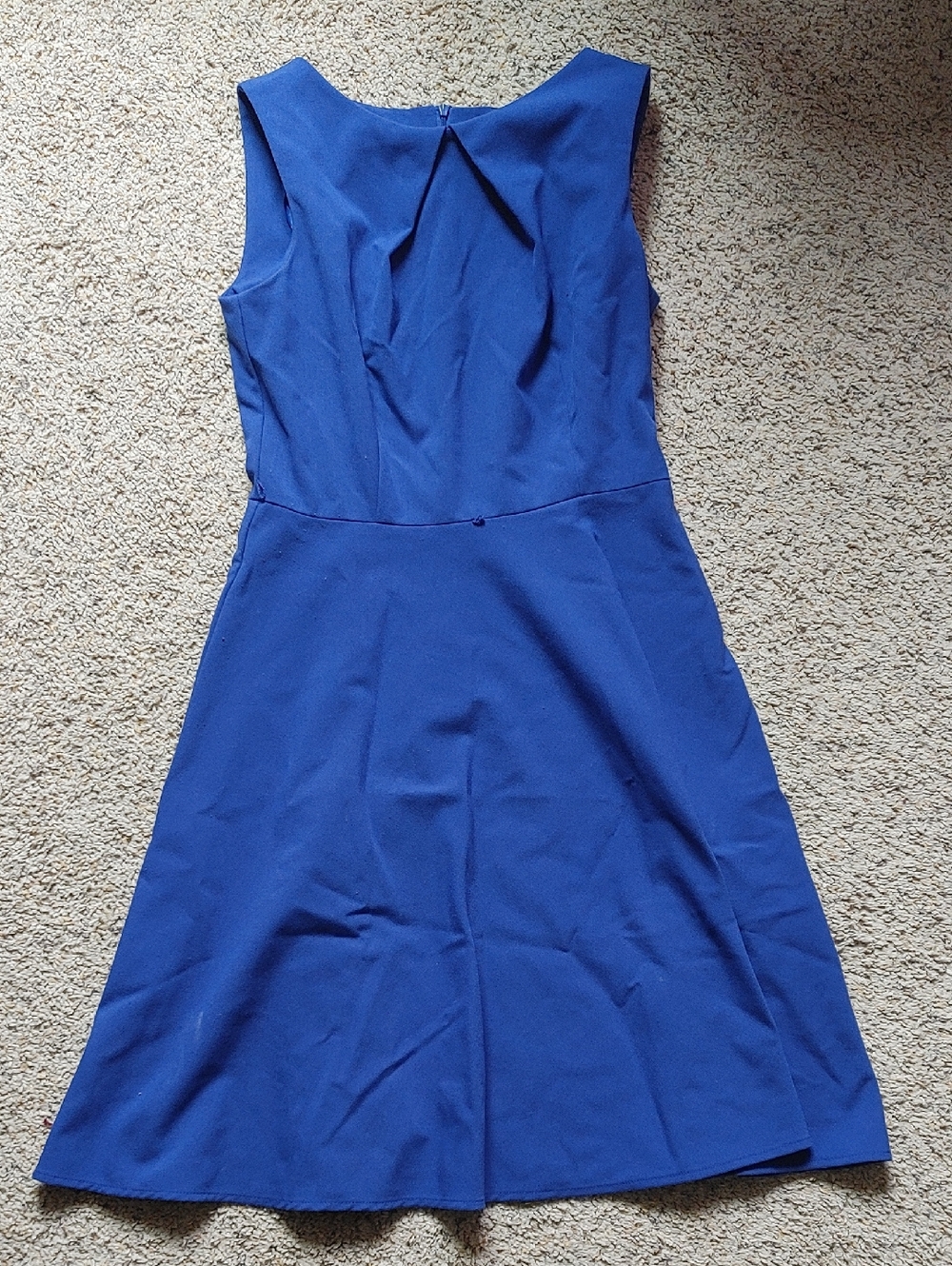 Sleeveless Blue A-Line Dress